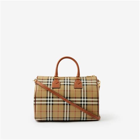 burberry medium alchester bowling bag|Medium Check Bowling Bag in Archive beige/briar brown.